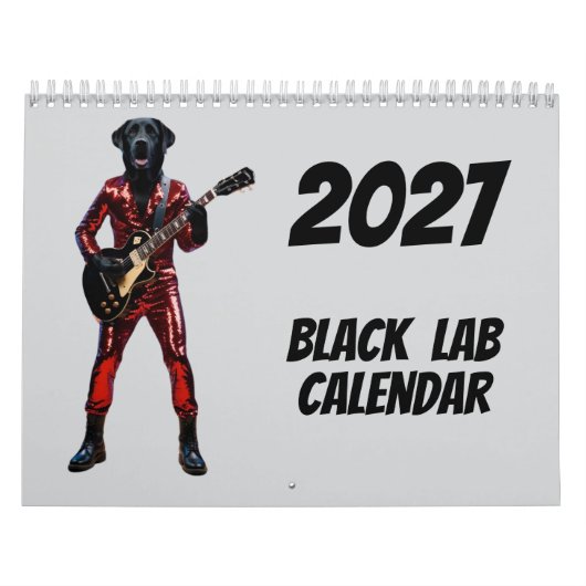 2027 Black Lab-hondenkalender Kalender (Hoes)
