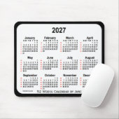 2027 Black Two Tone 52 Weeks Agenda door Janz Muismat (Met muis)