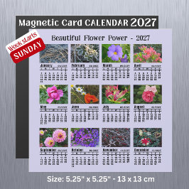 2027 Bloem Foto Agenda Zondag Week Magnetische Kaa