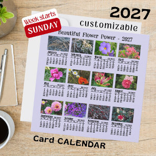 2027 Bloem Foto Agenda Zondag Week Plat Kaart