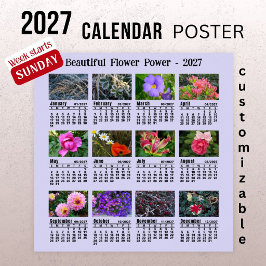 2027 Bloem Foto Agenda - Zondag Week Poster
