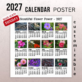 2027 Bloem Foto Agenda - Zondag Week Poster