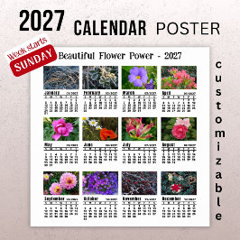 2027 Bloem Foto Agenda - Zondag Week Poster
