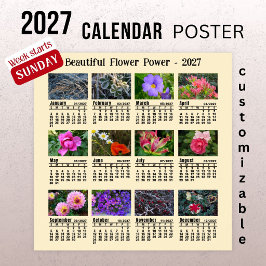 2027 Bloem Foto Agenda - Zondag Week Poster