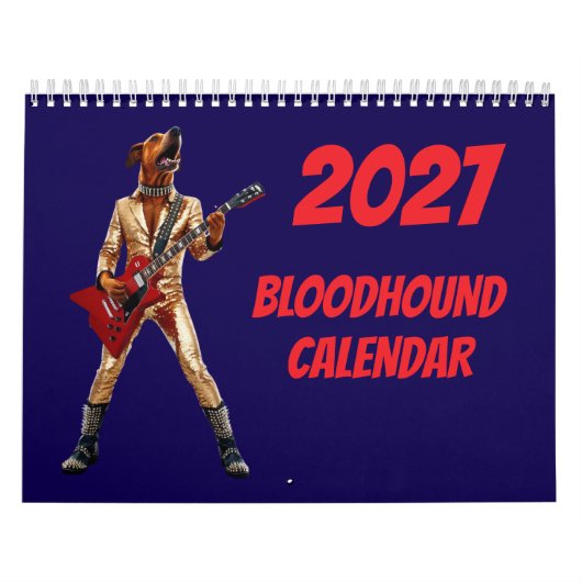 2027 Bloodhound hondenkalender Kalender (Hoes)