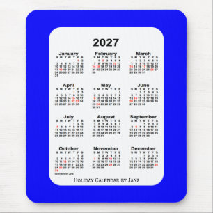 2027 Blue Holiday Agenda van Janz Muismat