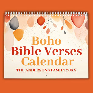 2027 Boho Christelijke Inspirerende Bijbelverzen Kalender