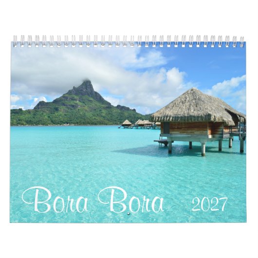 2027 Bora Bora landschapsfotografie Kalender (Hoes)