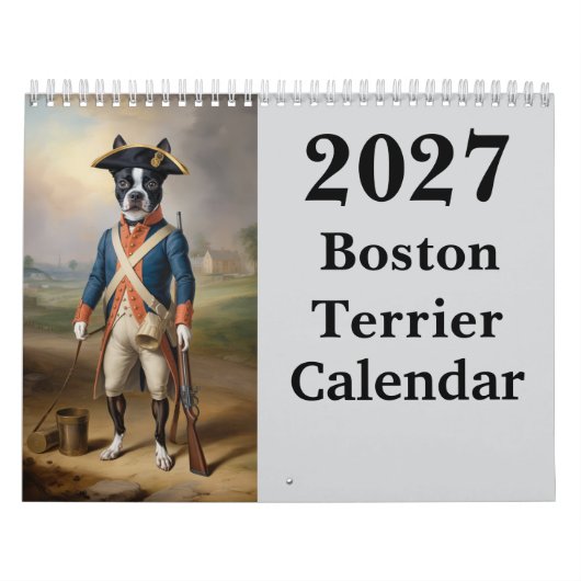 2027 Boston Terrier hondenkalender Kalender (Hoes)
