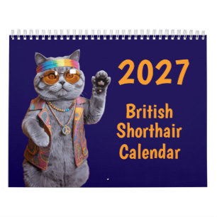 2027 Britse Korthaar Kat Kalender
