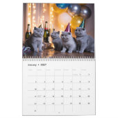 2027 Britse Korthaar Kat Kalender (Jan 2027)