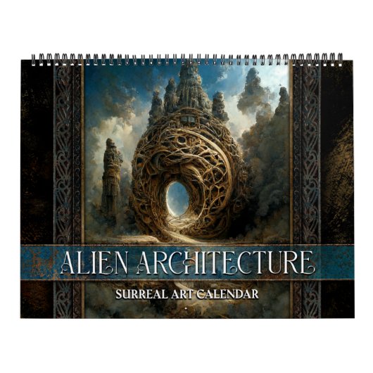 2027 Buitenaardse Architectuur Surrealistische Kun Kalender (Hoes)