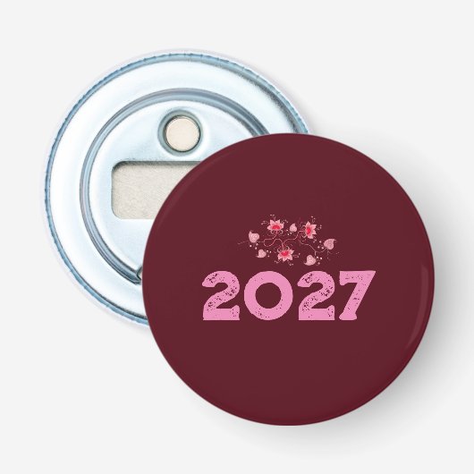 2027 Cadeaubon voor MOEDER, VADER, ZUS, ZOON, VRIE Button Flesopener (Voorkant)