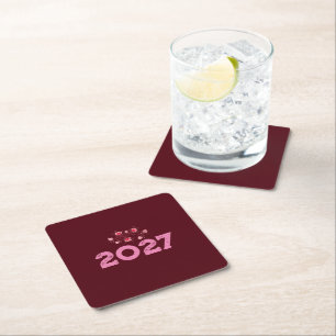 2027 Cadeaubon voor MOEDER, VADER, ZUS, ZOON, VRIE Kartonnen Onderzetters