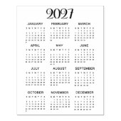 2027 Calendar #1 Four Rows, Three Columns Rubberstempel (Afrduk)