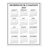 2027 Calendar #3 Four Rows, Three Columns, Name Rubberstempel (Afrduk)