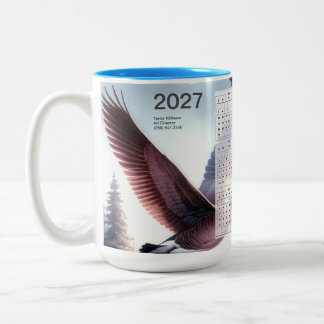 2027 Canadese Ganzen Natuurkalender Tweekleurige Koffiemok