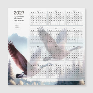 2027 Canadese Ganzen Zakelijk Logo Agenda Kaart