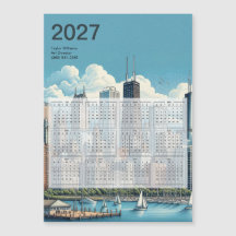 2027 Chicago Skyline Architectuur Agenda Kaart