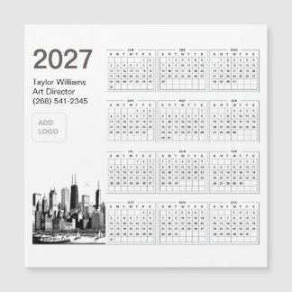 2027 Chicago Skyline Logo Minimalistische Agenda K