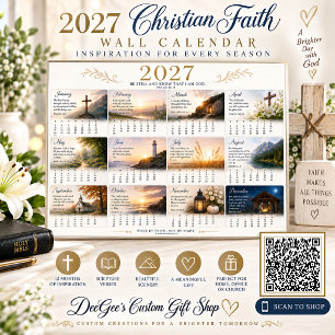 2027 Christelijk Geloof Wandkalender Poster