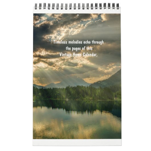 2027 christelijke vintage hymne teksten kalender (Hoes)