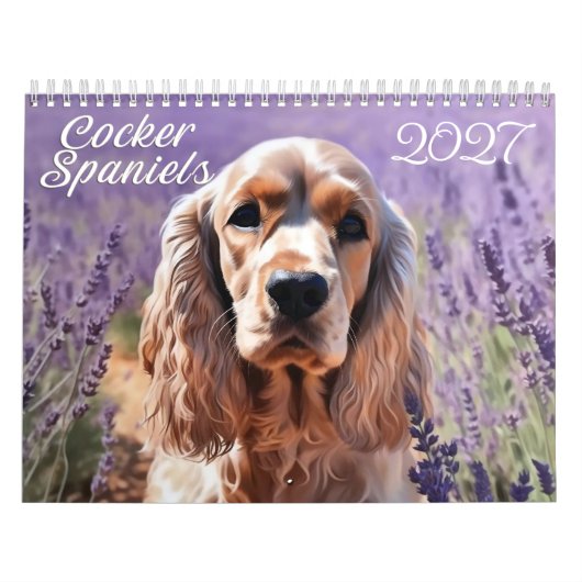 2027 Cocker Spaniels Kalender (Hoes)