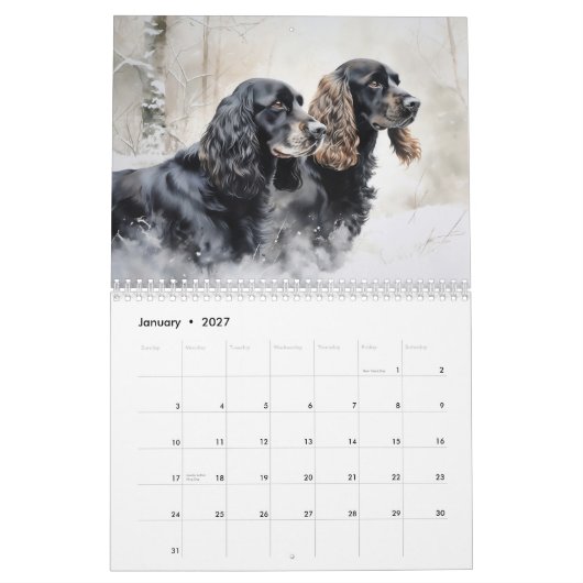 2027 Cocker Spaniels Kalender (Jan 2027)