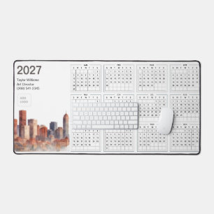 2027 Denver Silhouet Zakelijk Logo Minimalistisch Bureaumat