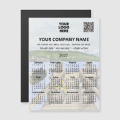 2027 Dock Water Magnet Kalender Zakelijk Logo QR (Voorkant / Achterkant)