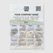2027 Dock Water Magnet Kalender Zakelijk Logo QR (Voorkant)