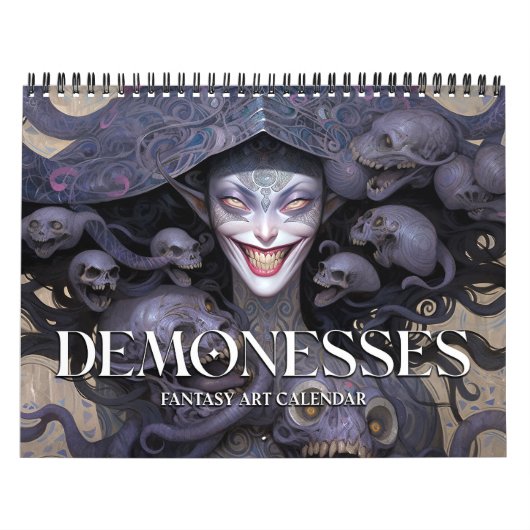 2027 Duivelinnen Donkere Fantasy Kunstkalender Kalender (Hoes)