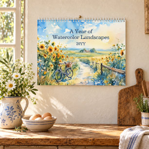 2027 – Een aquarel landschappen kunstkalender Kalender