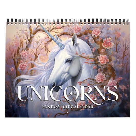 2027 Eenhoorns Fantasie Kunstkalender Kalender (Hoes)