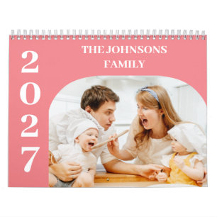 2027 Eenvoudig Modern Aangepast 14 Foto's Familie Kalender