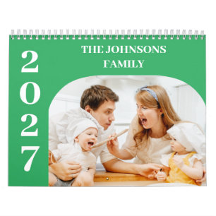 2027 Eenvoudig Modern Aangepast 14 Foto's Familie Kalender