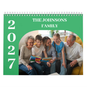 2027 Eenvoudig Modern Persoonlijk Foto's Familie  Kalender