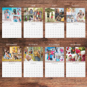 2027 Eenvoudige Aangepaste Fotosamenstelling 4 Per Kalender