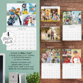 2027 Eenvoudige Aangepaste Fotosamenstelling 4 Per Kalender