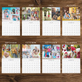 2027 Eenvoudige Aangepaste Fotosamenstelling 4 Per Kalender