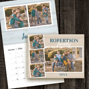 2027 Eenvoudige Rustieke Familie Foto Kalender