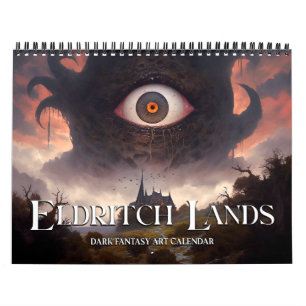 2027 Eldritch Lands 5 Donkere Fantasie Horror Kuns Kalender