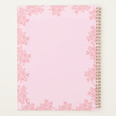 2027 Elegante Roze Bloemige Planner Met Harde Kaft (Achterkant)