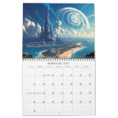 2027 Epische Science-Fiction Steden Sciencefiction Kalender (Feb 2027)