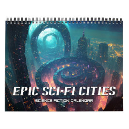 2027 Epische Science-Fiction Steden Sciencefiction Kalender