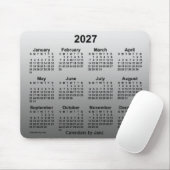 2027 Faded witte kalender van Janz Muismat (Met muis)