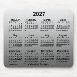2027 Faded witte kalender van Janz Muismat
