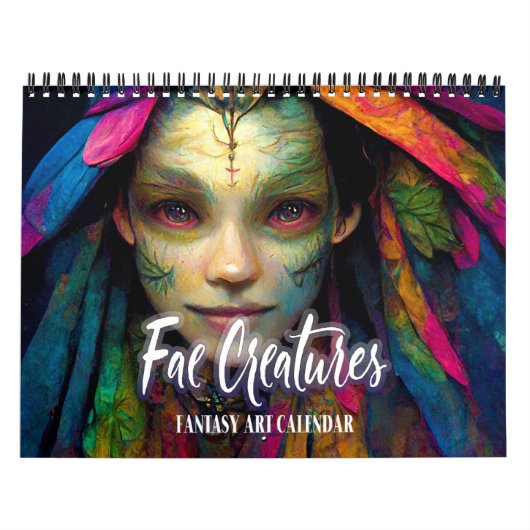 2027 Fae Creaturen Fantasie Kunstkalender Kalender (Hoes)