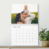 2027 Familie Aangepaste Foto Chic Script Agenda Kalender