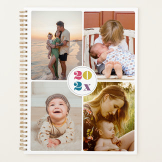 2027 familie foto collage eenvoudige agenda